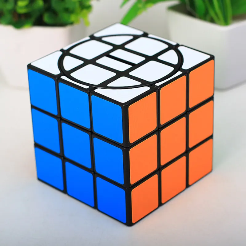 9,5 см ручка держатель Чехол Копилка 3x3x3, волшебный куб, поворотная головоломка украшения офиса подарки игрушки для детей и взрослых 9,5 см - Цвет: Piggy Bank