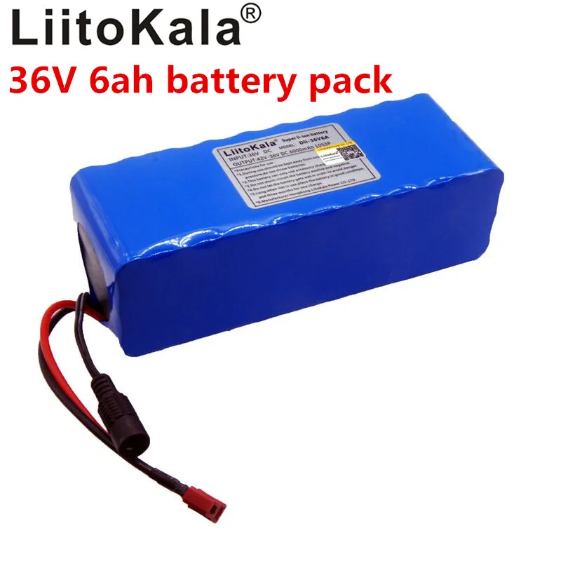 LiitoKala 36V 6ah 500W 18650 литиевая батарея 8AH электрический велосипед с ПВХ коробкой для