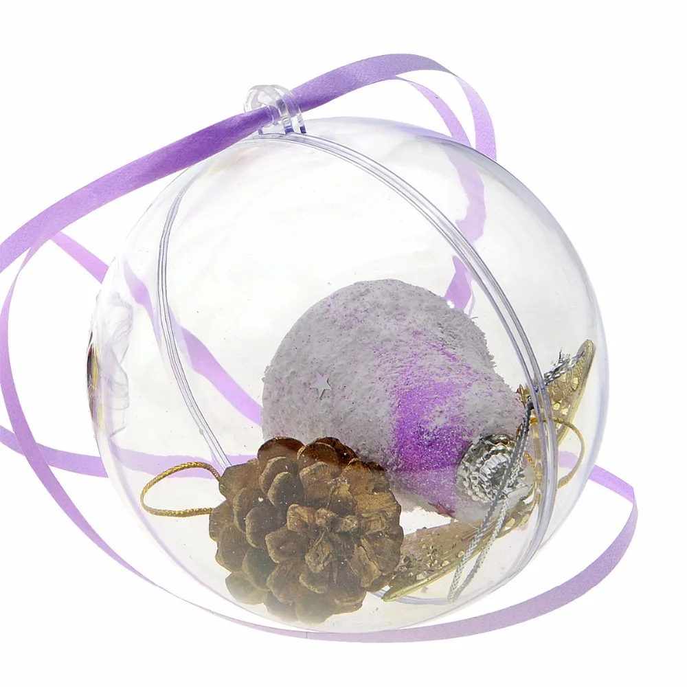 50 шт. Новые прозрачные рождественские украшения подвесные шары круглые