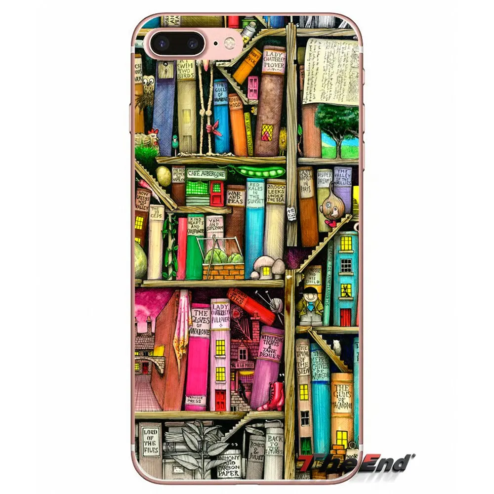 Phone Case Retro Book Shelf Bookshelf Library For HTC U11 One M7 M8 A9 M9 M10 E9 Desire 630 530 626 628 816 820 Motorola G G2 G3 | Мобильные
