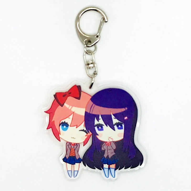 Doki Literature Club косплей реквизит Моника брелок Нацуки сайори Yuri акриловый брелок подарки на Рождество Хэллоуин