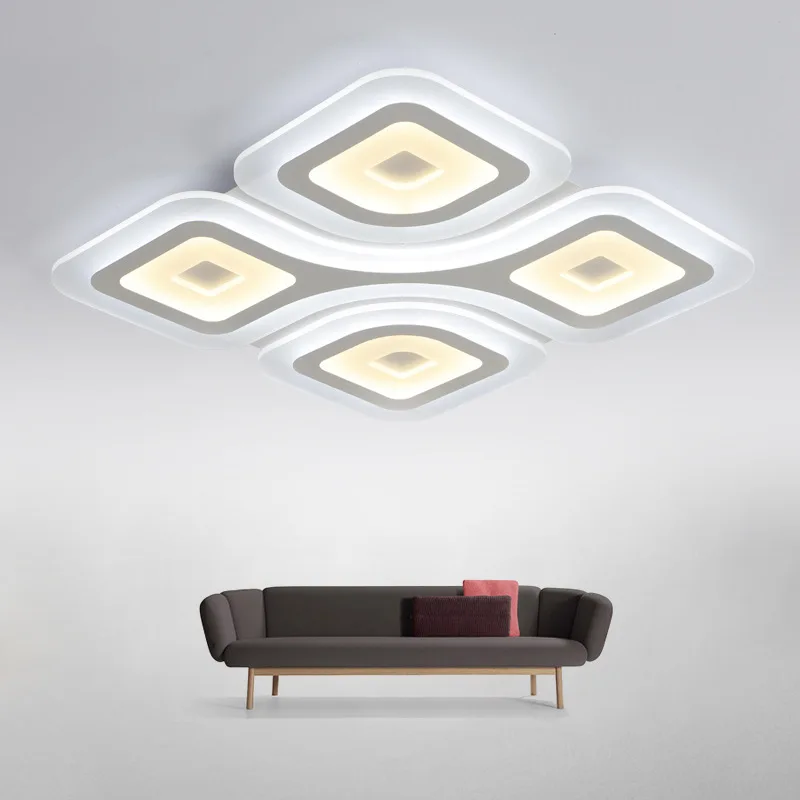 Ультратонкие акриловые современные светодиодные потолочные лампы для гостиной