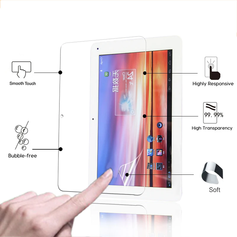 

High Clear Glossy screen protector film For Cube U30GT 10.1" tablet ANti-Scratched HD lcd screen protective films + clean tools
