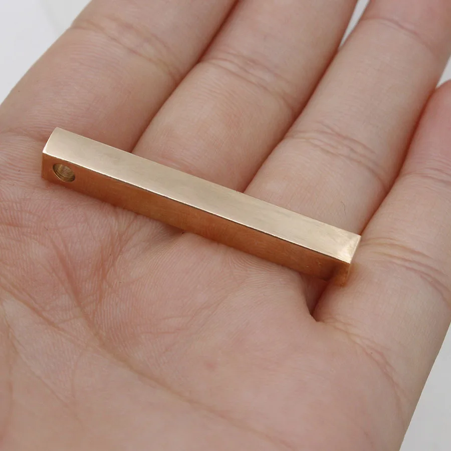 Rose gold Aiovlo 3D геометрическая кубовидная Подвеска из нержавеющей стали, подвеска для изготовления ювелирных изделий, самодельные аксессуары ручной работы - Цвет: Rose gold