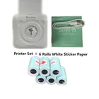 Карманный термопринтер A6 Mini Peripage, портативный Bluetooth принтер для чеков этикеток, билетов, POS-принтер, клейкая бумага, беспроводной