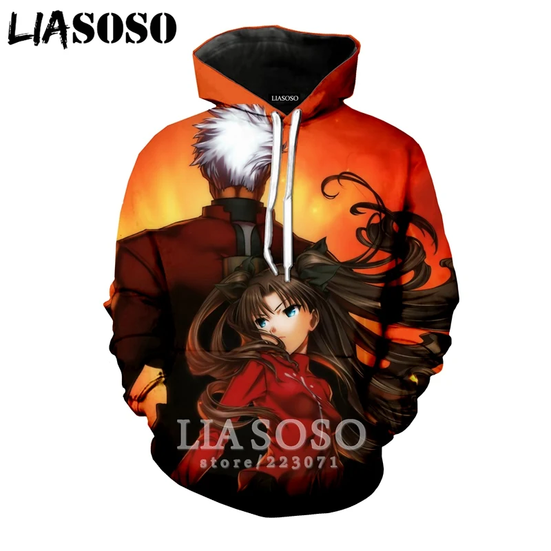 9 LIASOSO зимняя новая модная Толстовка для мужчин и женщин с 3D принтом аниме Fate Stay Night толстовка унисекс с длинным рукавом Повседневный пуловер A107-36 - Цвет: 9
