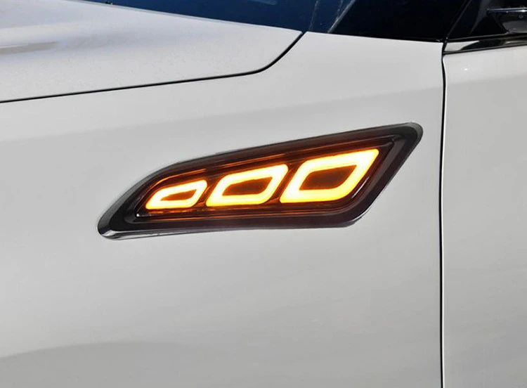Для Nissan Y62 Patrol аксессуары 2 Многофункциональный Хромированный Светодиодный Боковой светильник дневной ходовой светильник