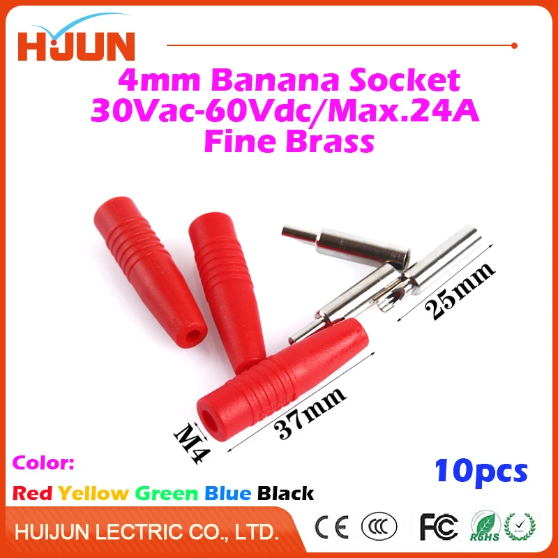 10 шт. 4 мм 24A медь банан Панель розетка Привязка пост Аудио Динамик адаптер