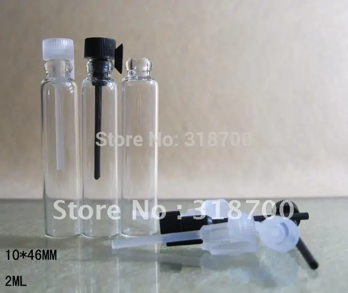 1000 шт./лот 2 мл стеклянный флакон для парфюма мини пустой тестер стеклянная