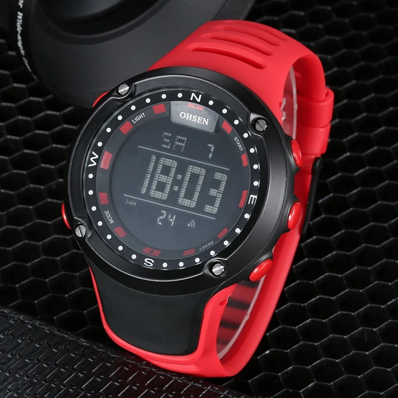 Мужские спортивные электронные часы со светодиодной подсветкой до 50 м|led test|watch