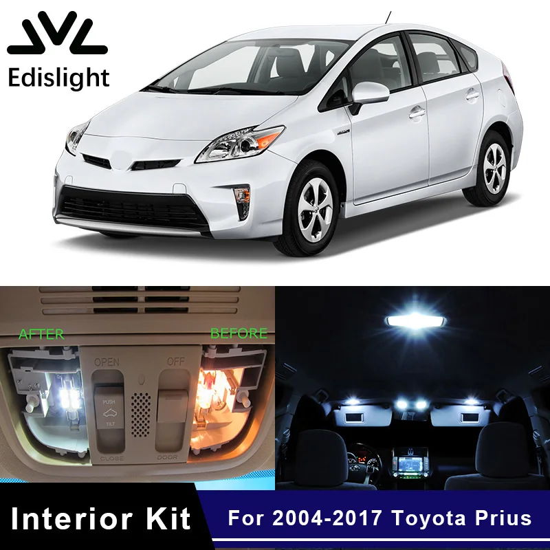 Edis light 11 шт. белая ледяная синяя лампа для салона автомобиля посылка 2004 2017 Toyota Prius