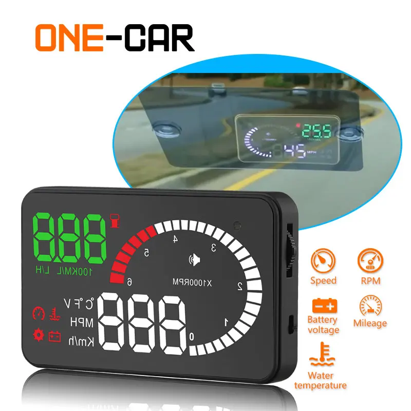 Geyiren X6 HUD Дисплей 3 ''экран OBD II интерфейс автомобиля HUD скорость автомобиля электронный Автомобильный дисплей скорость метр Hud Дисплей