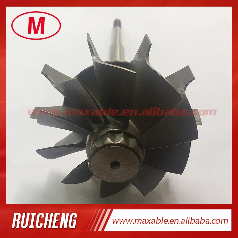HX40 64.00/76.00mm 10 blades turbine wheel&ampshaft/turbo wheel for turbocharger journal bearing | Автомобили и мотоциклы