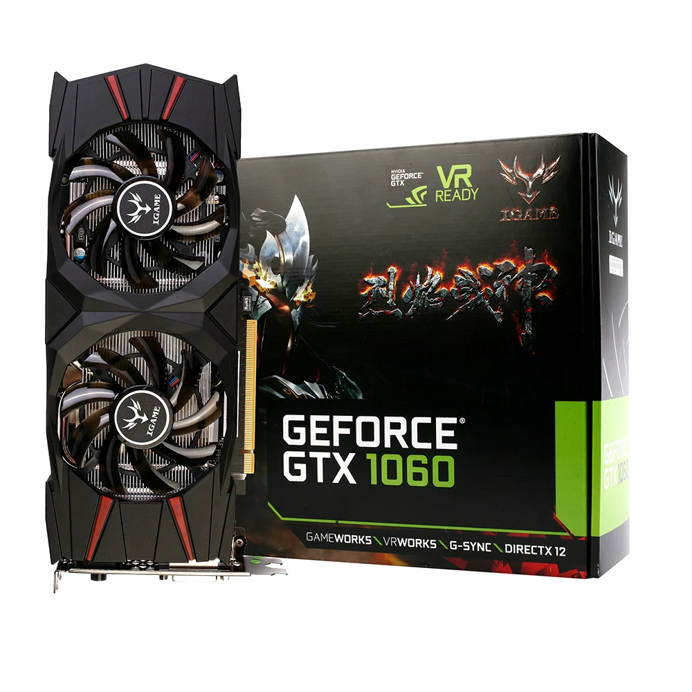 Цветная видеокарта NVIDIA GeForce GTX 1060 3G 8008 МГц GDDR5 16 нм бит 8-контактный интерфейс DVI + HDMI