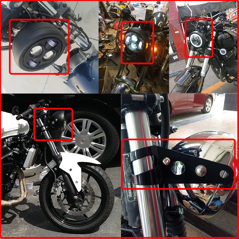 5 75 дюймовая светодиодная фара для проектора с белыми DRL лампами Honda Shadow Aero Phantom VLX
