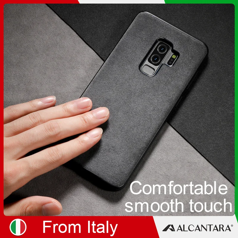 SanCore 100% Orginal ALCANTARA Samsung Phone Case Cover for Galaxy S9+S9 PLUS Business Protective Anti-wear Bag |