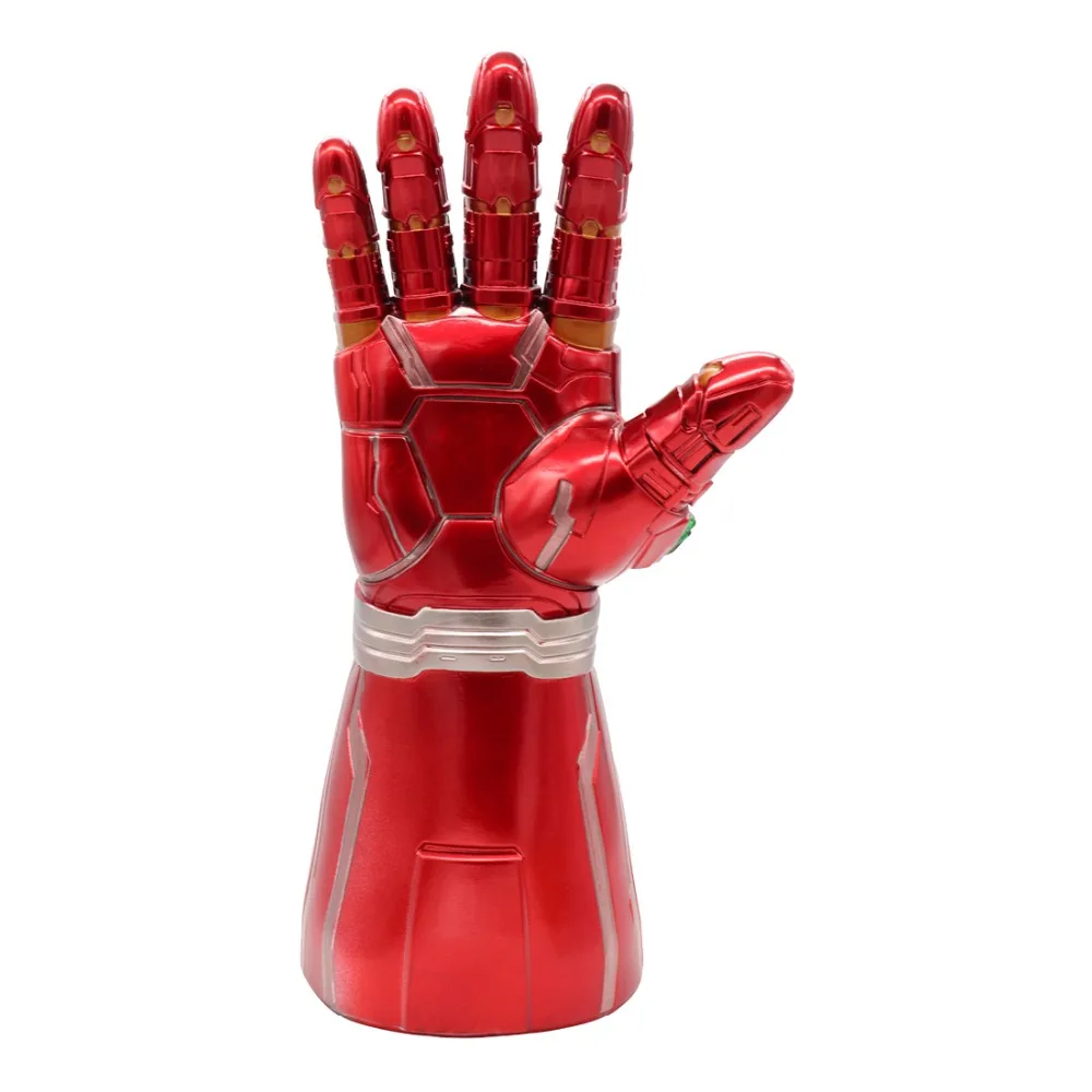 Мстители Endgame Железный человек Бесконечность перчатка Мстители перчатки Таноса косплей реквизит драгоценный камень подвижные светодиодный перчатки ПВХ игрушки Хэллоуин