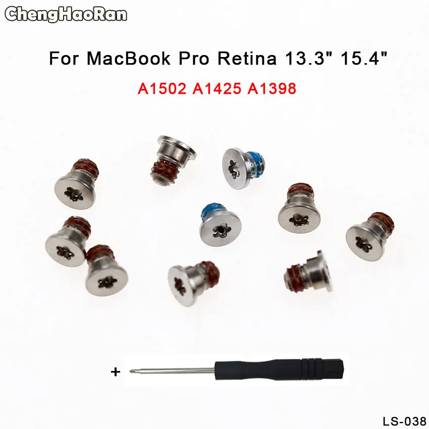 Винты и отвертка для нижней крышки корпуса ChengHaoRan Macbook Pro Retina 13 3 дюйма 15 4 A1502 A1425 A1398