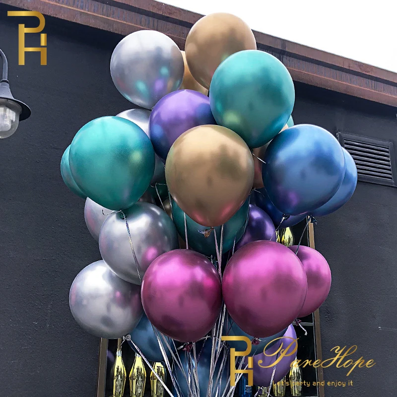 10 шт в упаковке новая латексные воздушные шары с металлическим отливом толстых