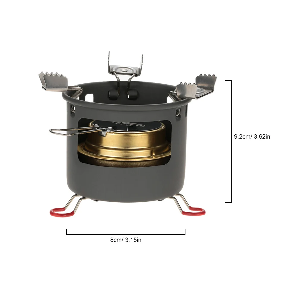 

ALOCS Outdoor Camping Stove Ultra-light Safe Spirit Alcohol Stove Furnace Alcohol Stove Bracket Support Set Camping Equipment