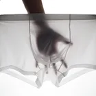 Боксеры мужские с карманом для пениса, трусики бесшовные, сексуальные шелк, цвет в ассортименте