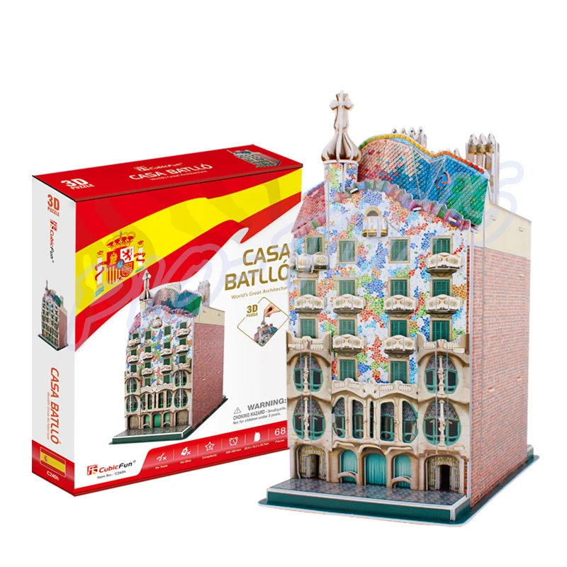 Новое поступление подарок пазлы CASA BATLLO 3D знаменитая конструкция игровое