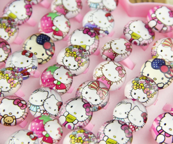 36 шт. милые кольца из акриловой смолы с изображением Супермена и