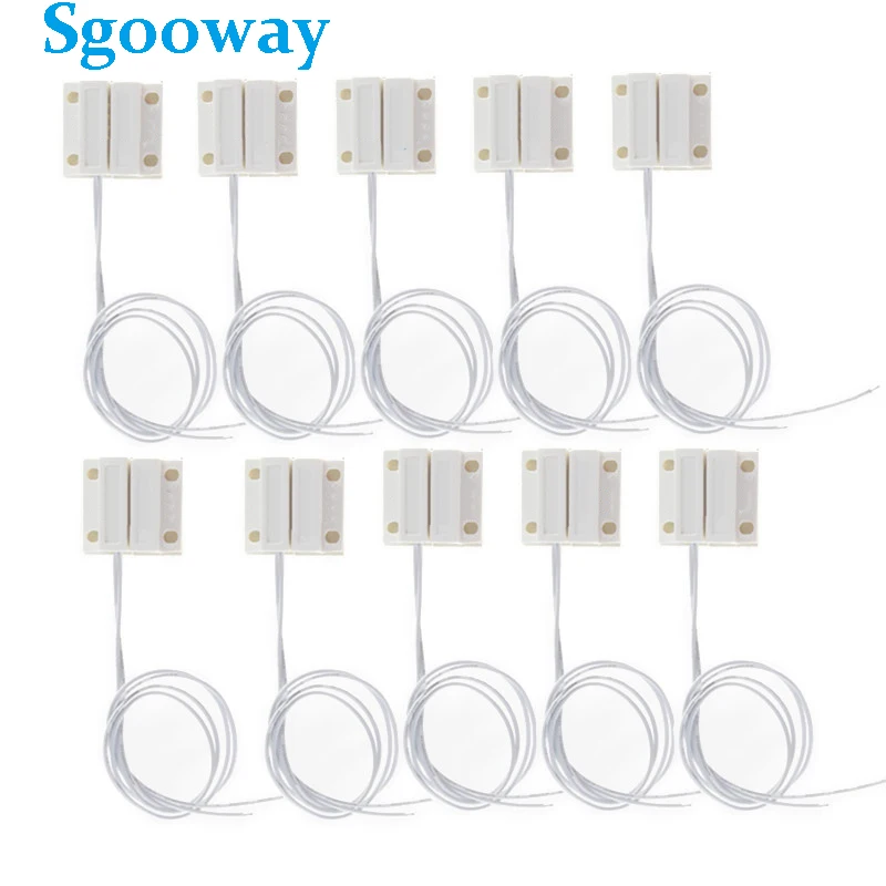 Sgooway нормально закрытый Проводной магнитный датчик двери для домашней сигнализации