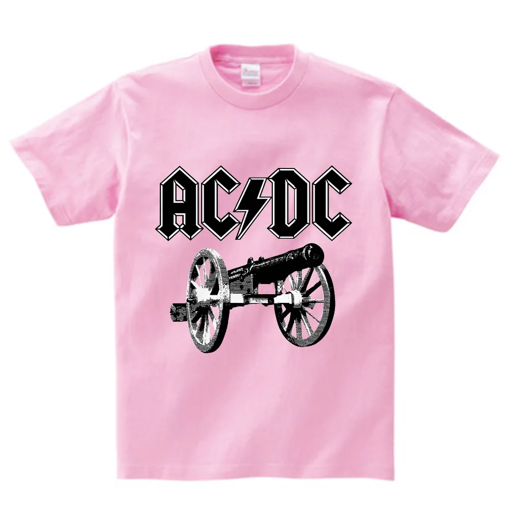 ACDC, Детская футболка детская ACDC футболка в стиле рок, Повседневная футболка с короткими рукавами для мальчиков и девочек, детские топы унисекс, одежда для малышей YUDIE