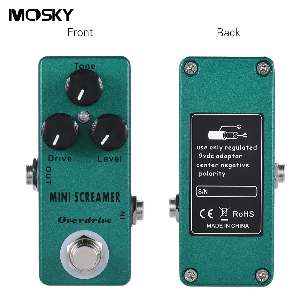 Mosky мини Screamer Tube Overdrive гитары педаль эффектов с Истинной Bypass и тон|guitar effect pedal|effect