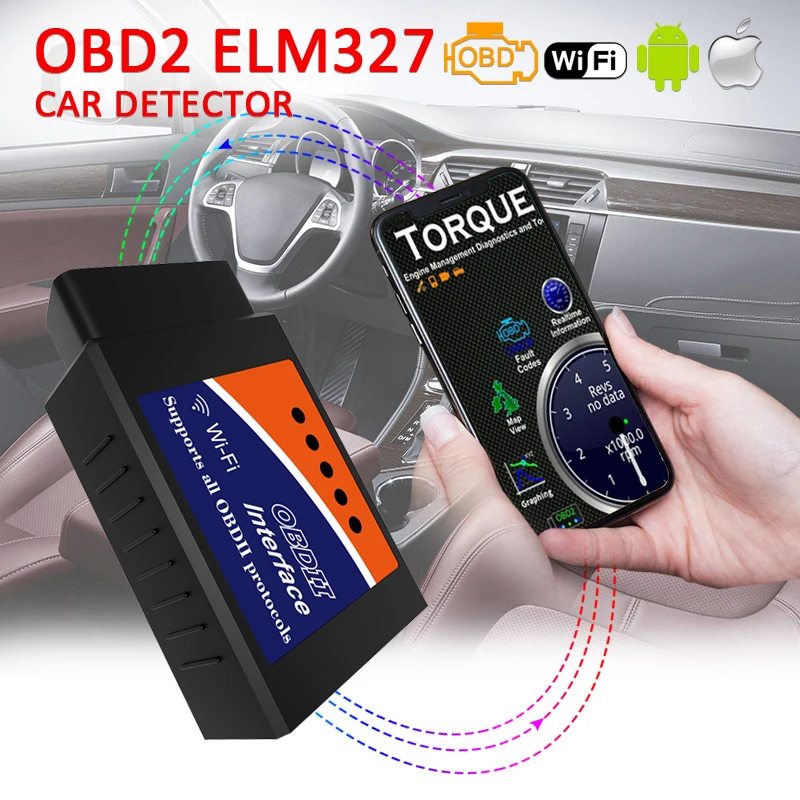 ROADOT ELM327 OBD2 Bluetooth/WI FI V1.5 автомобиля диагностический инструмент чип PIC18F25K80 ELM 327