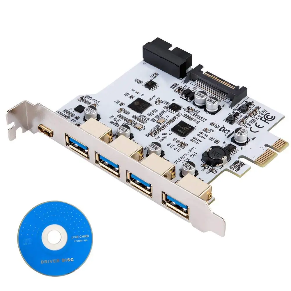 Карта расширения PCI Express PCI-E с 5 портами и 1 портом адаптер для карт USB 3 0 | Компьютеры