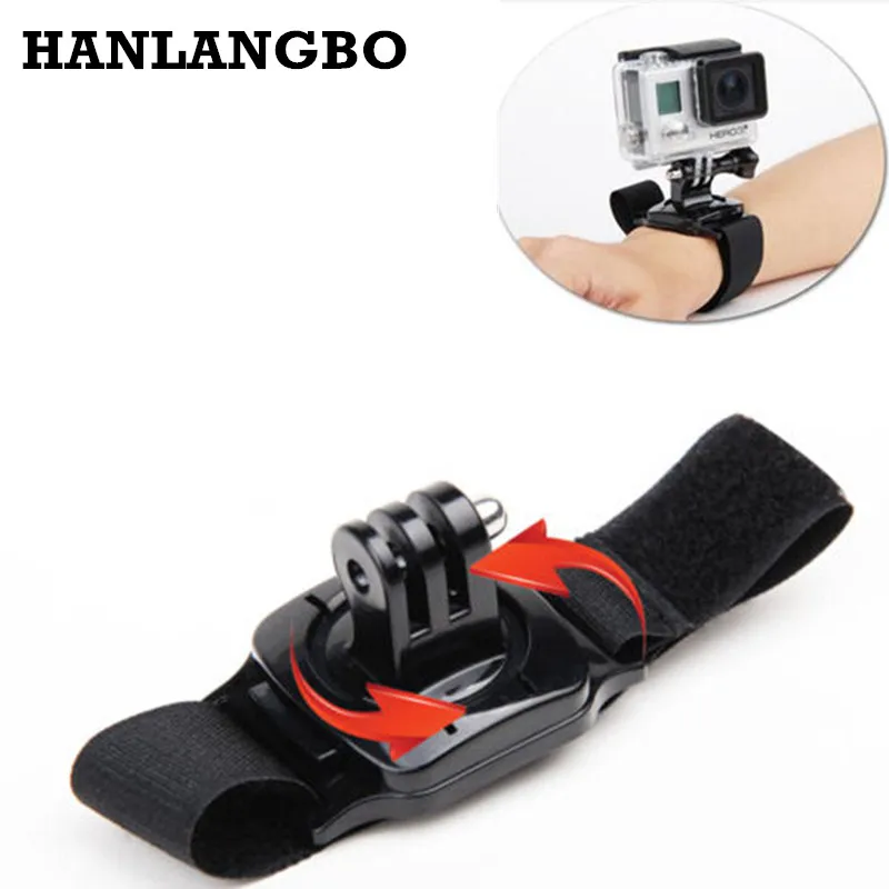 Наручный ремешок для GoPro Hero 6 5 4 3 с поворотом на 360 градусов держатель Go Pro Sjcam Xiaomi Yi k