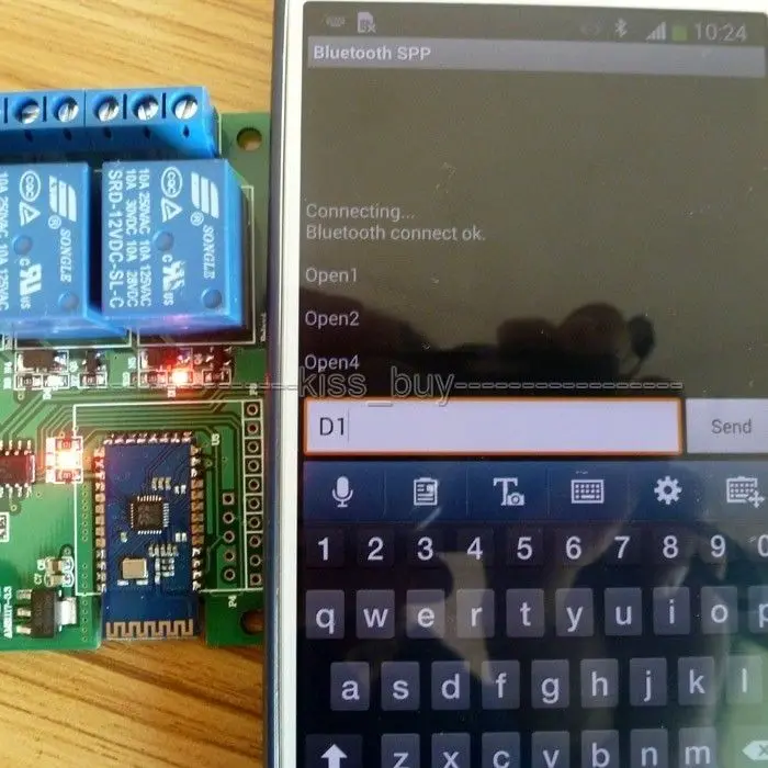 4 канальный Bluetooth релейный переключатель 12 В Android мобильный пульт дистанционного