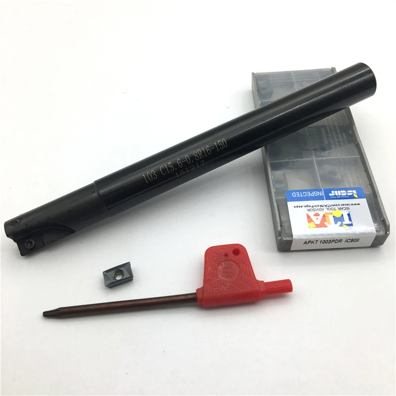 10 шт. APKT1003 PDR IC908 твердосплавная вставка + 1 D16 токарный станок фрезерный резак