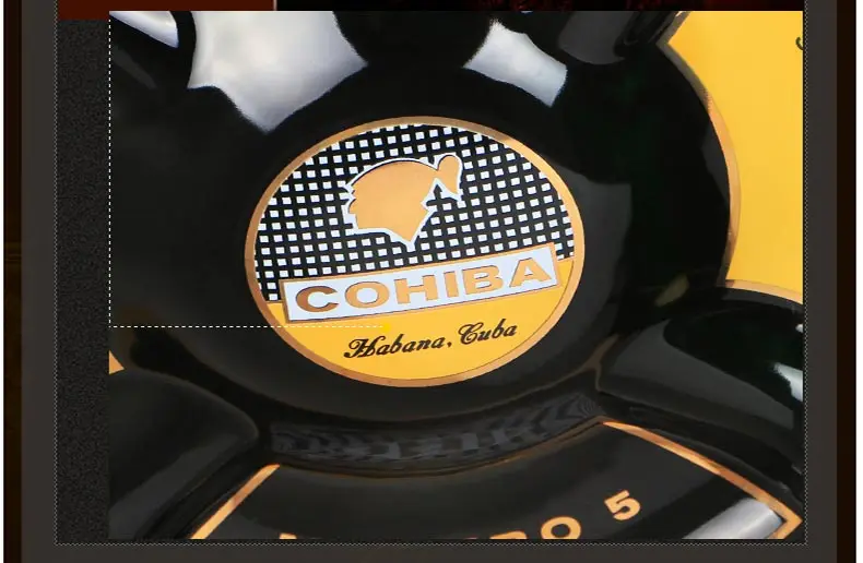 COHIBA пепельница для сигар, Большая керамическая 4 держателя, круглая пепельница, HV-1088