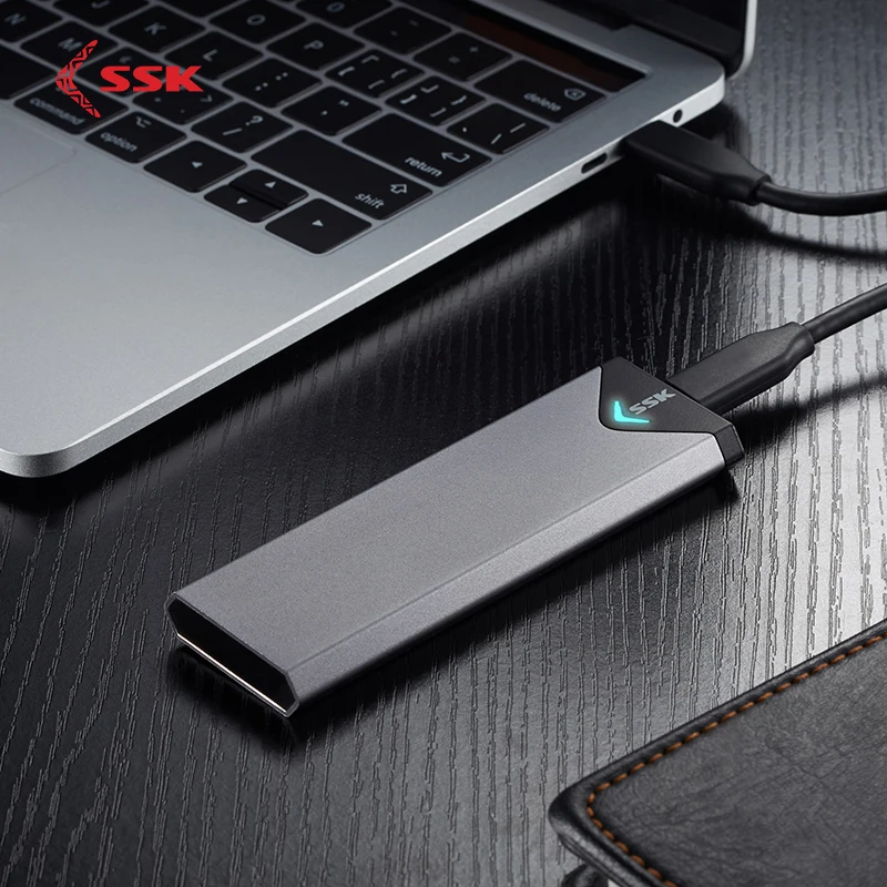 Корпус для SSD накопителя SSK алюминиевый M.2 NVMe USB 2260/2280 Type C корпус жесткого диска