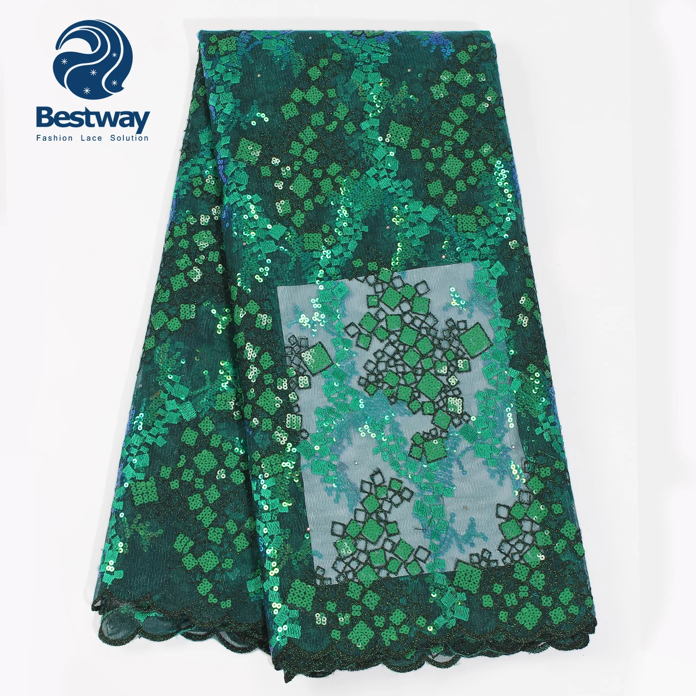 Bestway Блестящий тюль с блестками Французская ткань кружево 2019 новейшая модель для