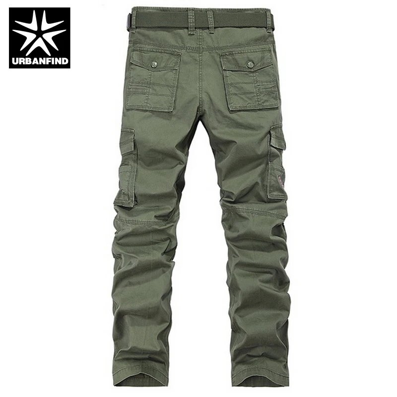 URBANFIND Men Casual Cargo Trousers Big Size 29-38 Man Military Baggy Pants Army Green / Khaki Black no belt | Мужская одежда
