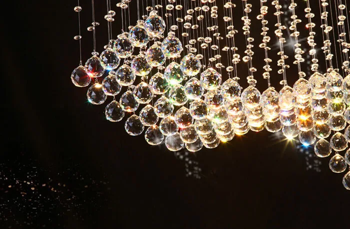 Лучшая цена современный ресторан прямоугольные люстры K9 хрустальная лампа