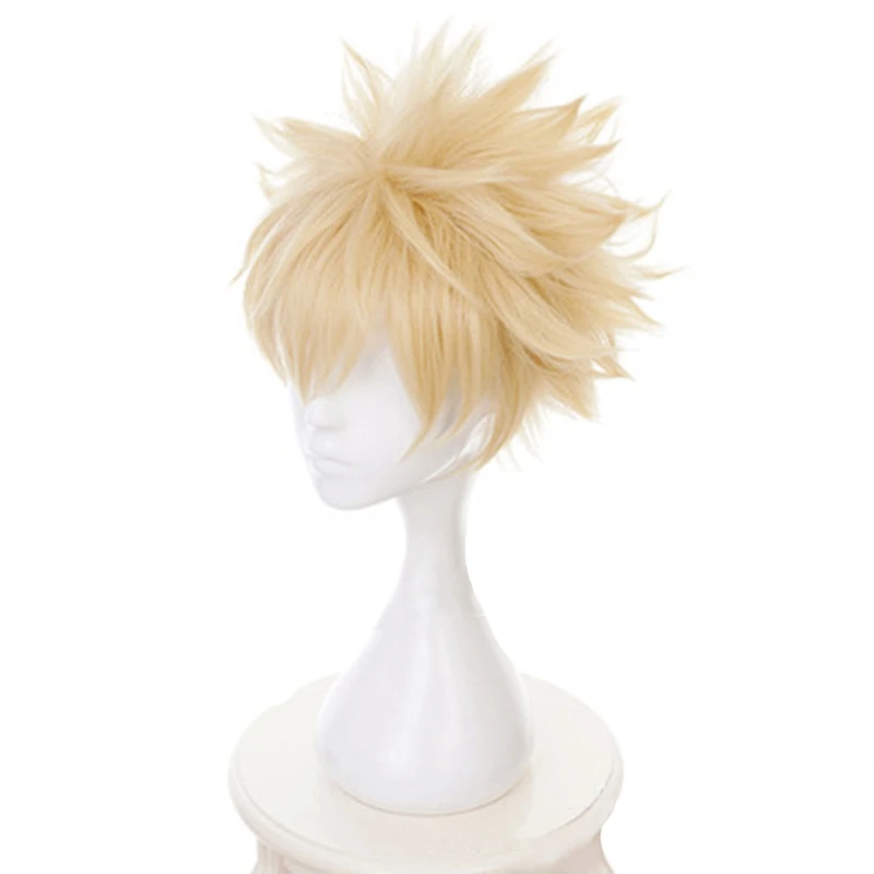 Аниме My Hero Academy Baku No Hero Bakugou Katsuki Bakugo короткие льняные светлые термостойкие косплей костюм парик