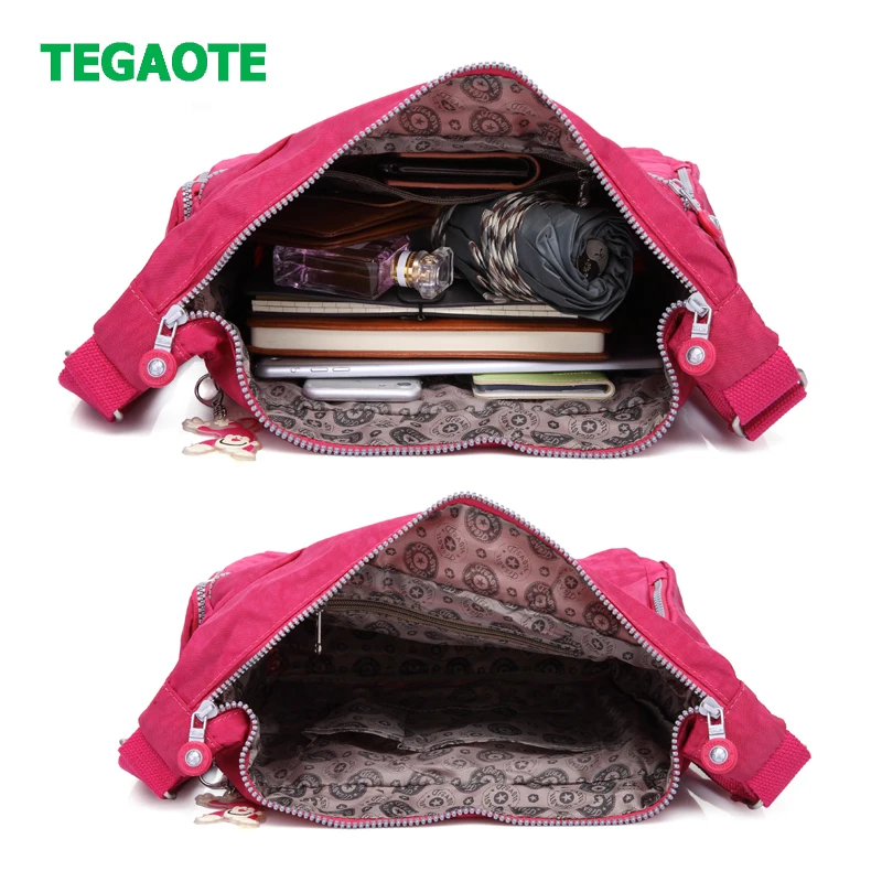 TEGAOTE Luxury Women Messenger Bag Nylon Shoulder Ladies Bolsa Feminina Waterproof Travel Women's Crossbody | Багаж и сумки