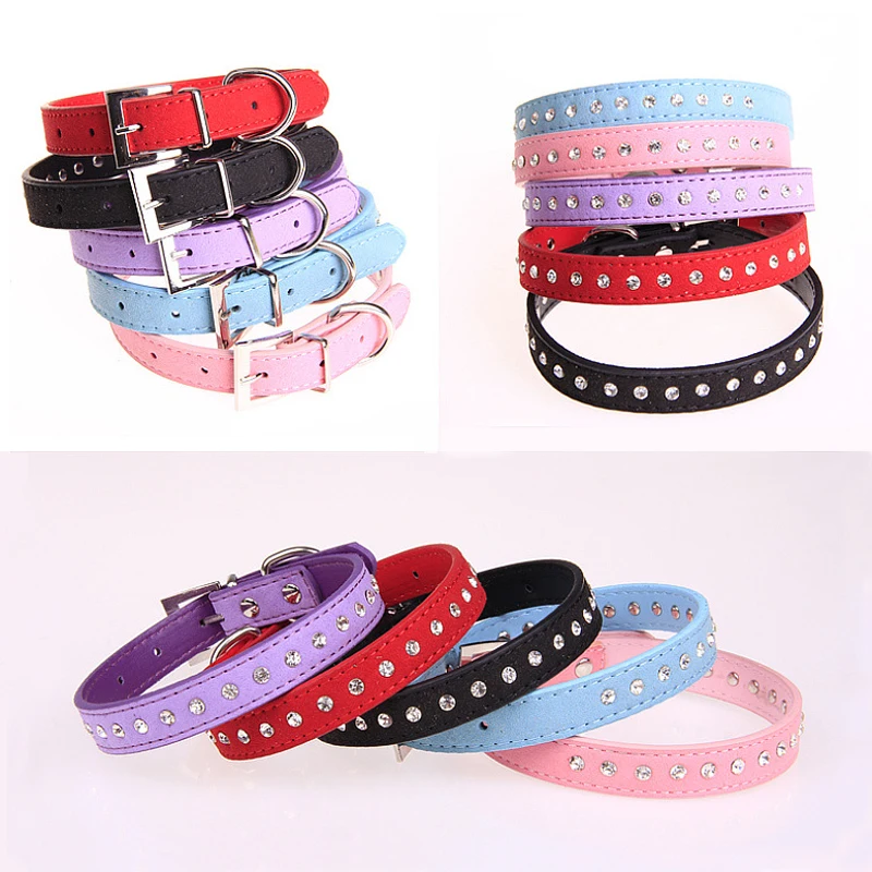 1 шт. поводок стразы из мягкой замши 5 цветов|Воротники| |