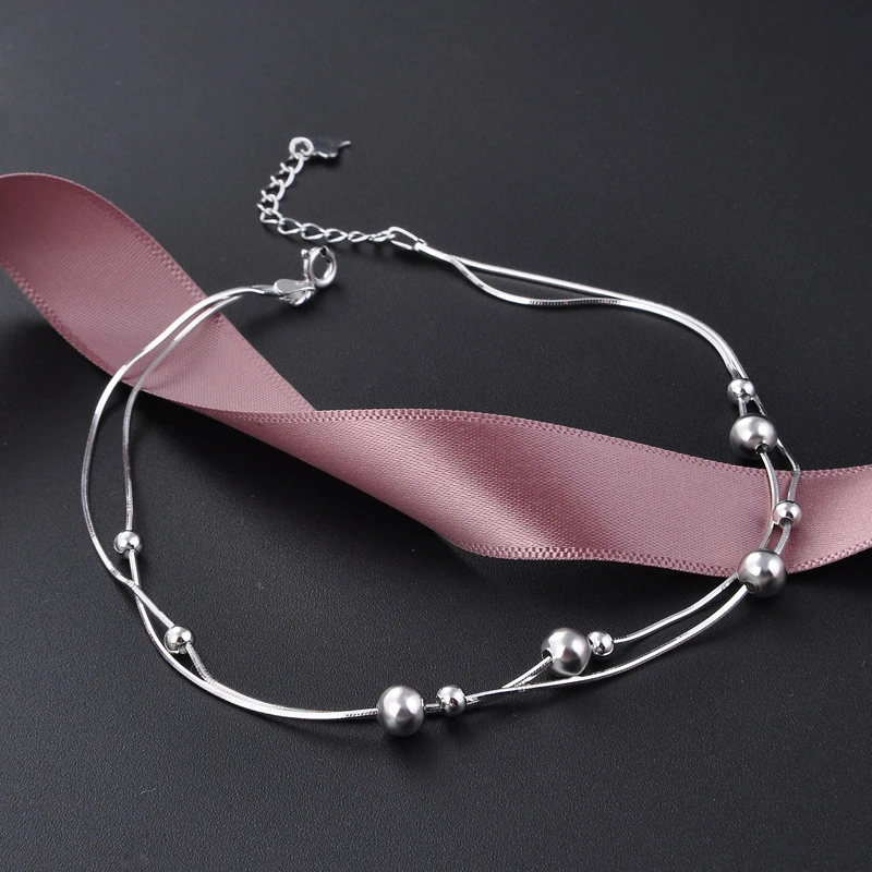 Новинка 2019 реальное искусственное серебряное женское украшение двойное