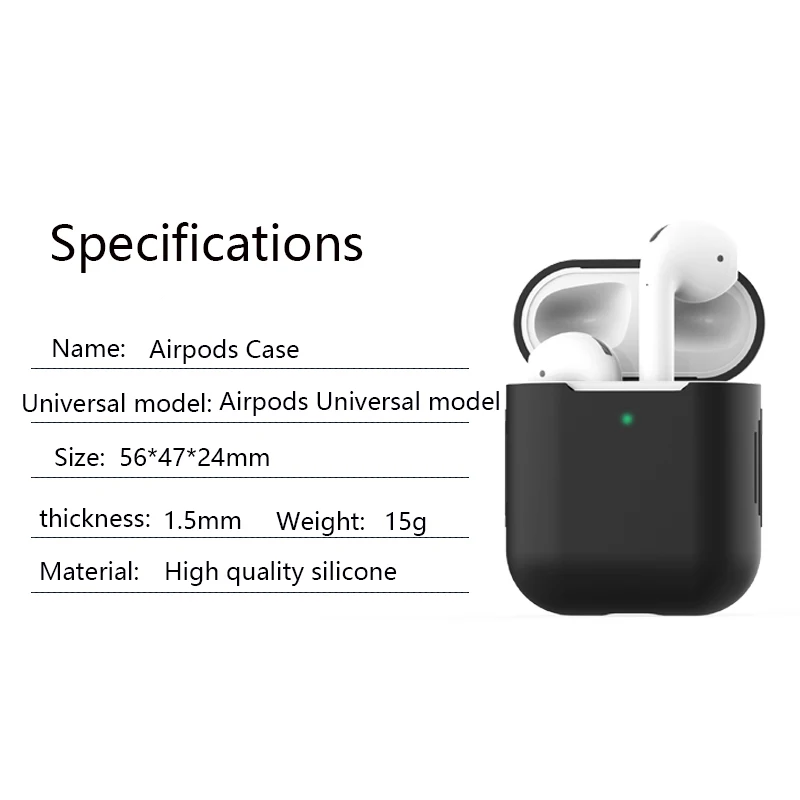 Мягкий силиконовый Bluetooth беспроводной Чехол для наушников Apple Airpods
