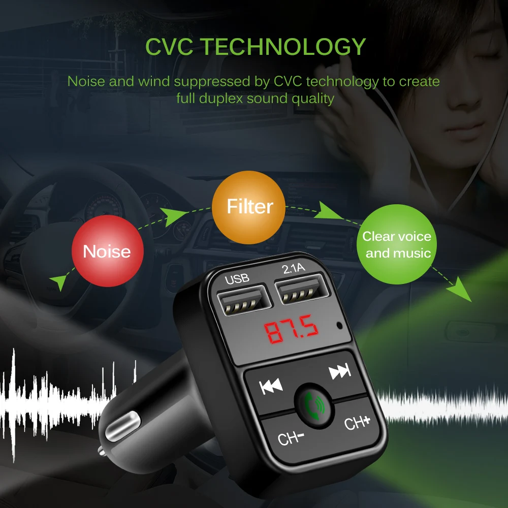 Автомобильный Стайлинг Bluetooth FM передатчик модулятор автомобильный комплект