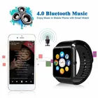 Bluetooth умные часы, для мужчин, сенсорный Экран большой Батарея Поддержка TF сим-карты Камера для IOSбраслет Android