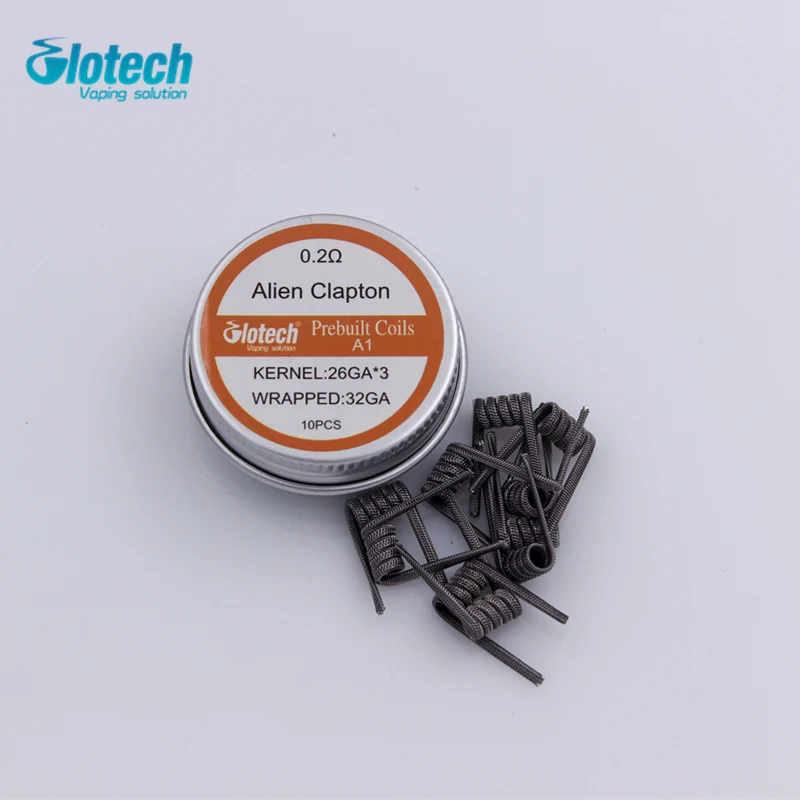 Штапель Glotech Alien Clapton в шахматном стиле готовые катушки Вулканизированная горелка