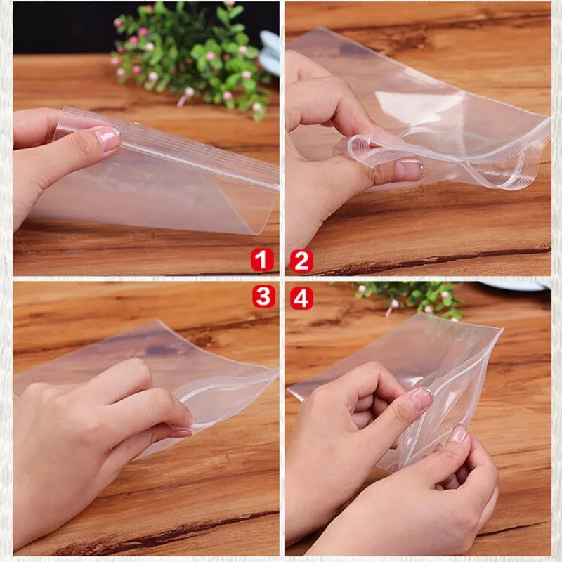 10 шт. пластиковые пакеты на молнии с застежкой молнией 4 2|100 pcs|100 pcs/lotresealable pack |