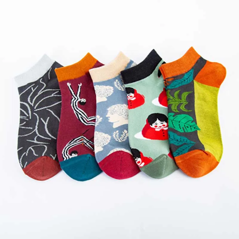 Sommer для мужчин женщин мультфильм нетт Lustige Baumwolle Socken Творческий повседневное